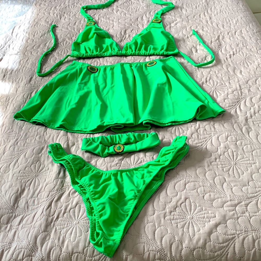 Ballerina skirts set 4 pieces green color